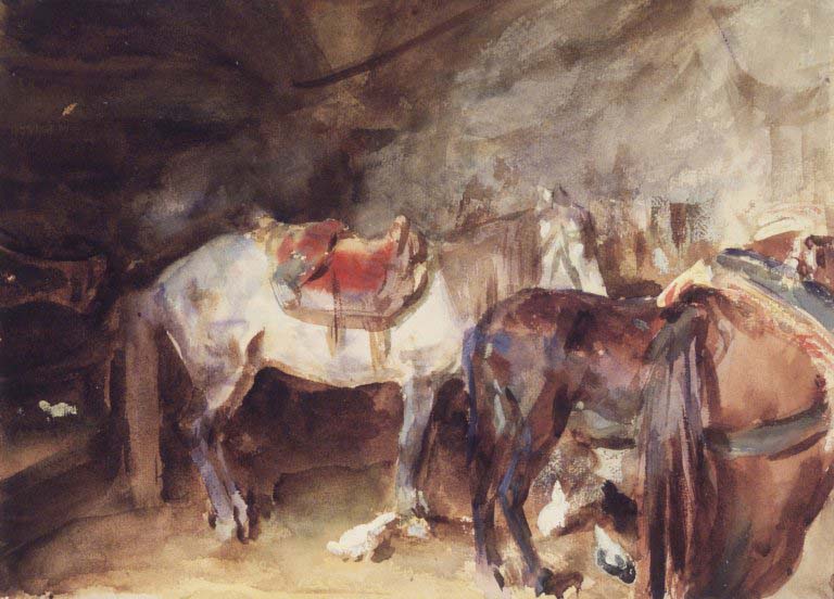 John Singer Sargent Arab Stable